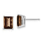 14kw 8x6mm Octagon Checker-Cut Smoky Quartz Earrings