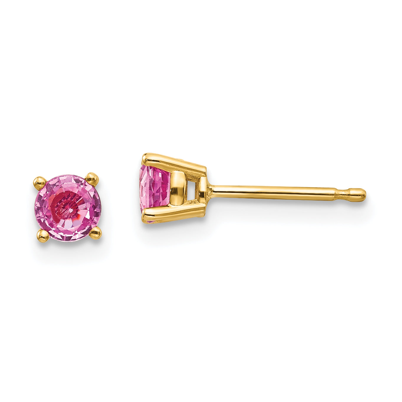 14k Pink Sapphire Earrings