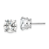 14k White Gold 9mm Cubic Zirconia Earrings