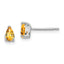 14k White Gold Citrine Pear Stud Earrings