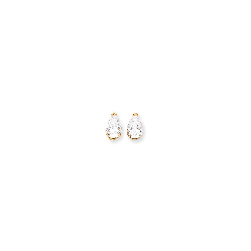 14k 10x7 Pear Earring Mountings
