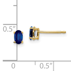 14k Sapphire Post Earrings
