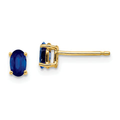 14k Sapphire Post Earrings