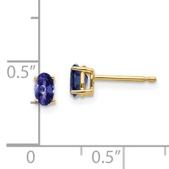 14k Tanzanite Post Earrings