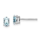 14k White Gold Aquamarine Earrings
