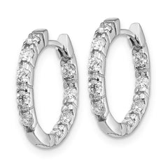 14K White Diamond Hinged Hoops Mountings