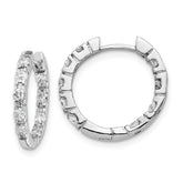 14K White Diamond Hinged Hoops Mountings