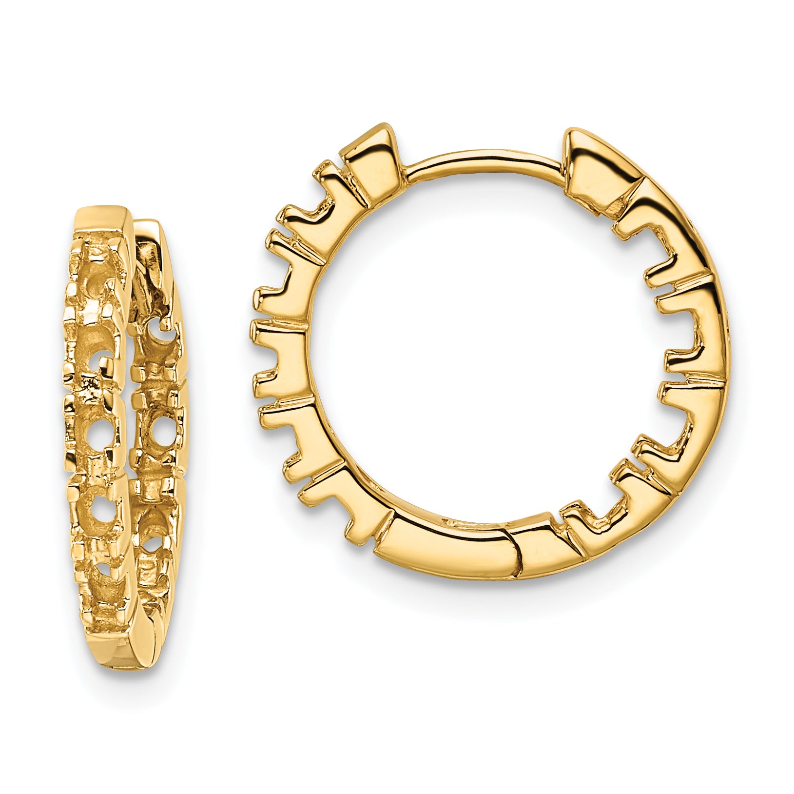 14k Diamond Hinged Hoops Mountings