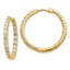 14K A Diamond Hinged Hoop Earrings