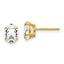 14k 7x5mm Oval Cubic Zirconia Earrings