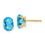 14k 8x6mm Oval Blue Topaz Earrings