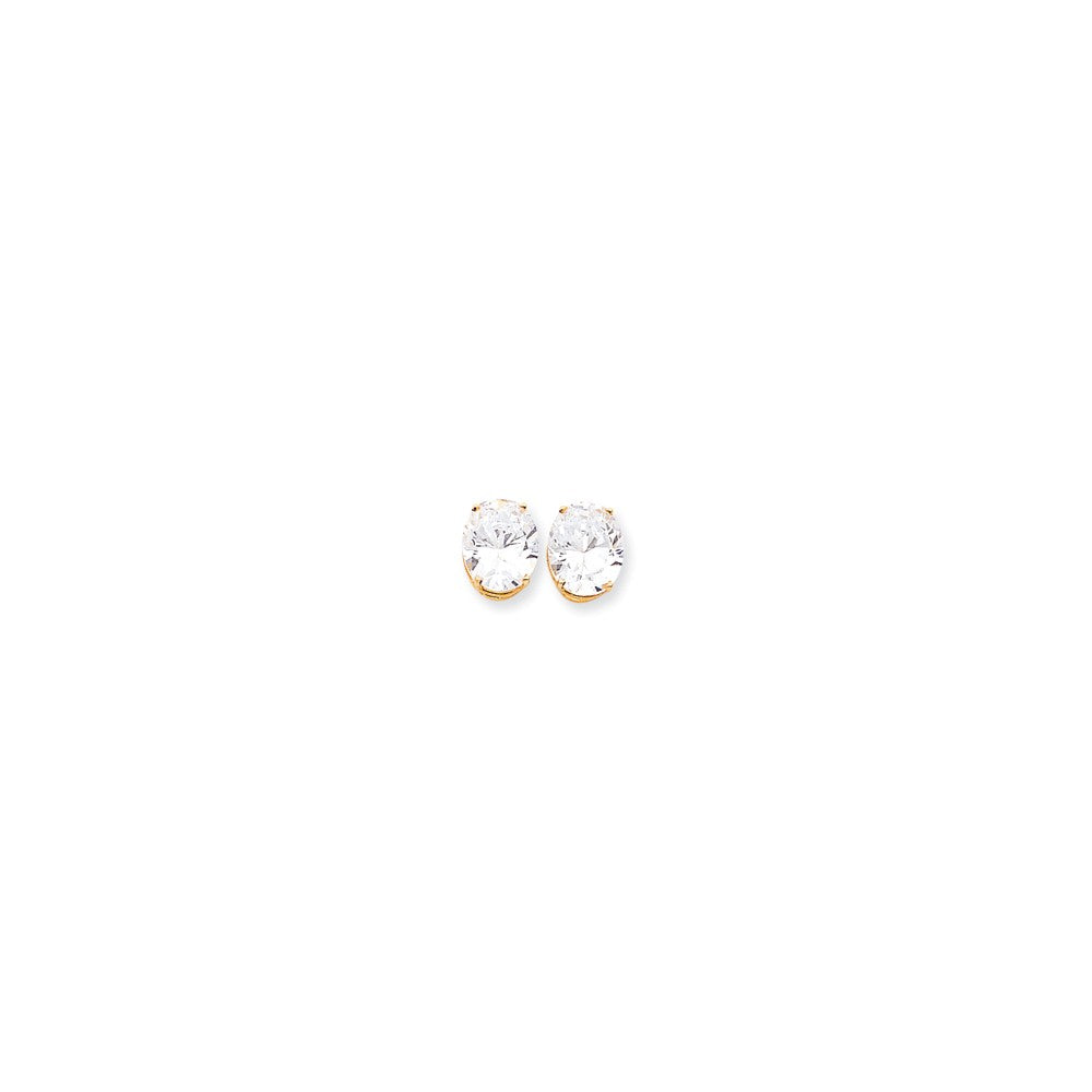 14k 12x10 Oval Earring Mountings