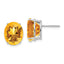 Oval Citrine Stud Earrings in 14K White Gold, 12x10mm - Sophia Jewelers