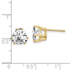 14k 8mm Trillion Cubic Zirconia Earrings