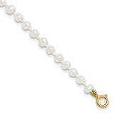 14k Madi K 3-4mm White Egg Shape FW Cultured Pearl Bracelet