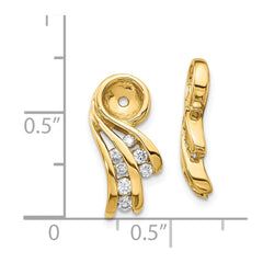 14k A Diamond earring jacket