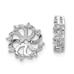 14K White Gold VS Diamond earring jacket