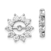 14K White Gold Fancy Diamond Earring Jacket Mountings