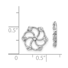 14k White Gold VS Diamond Earring Jacket