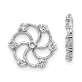 14K White Gold Diamond Earring Jacket Mountings