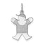 14K White Gold Kid Charm