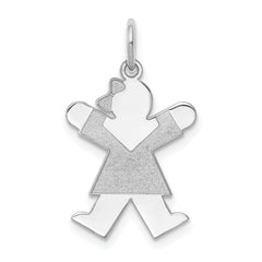 14K White Gold Kid Charm