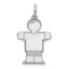14K White Gold Kid Charm