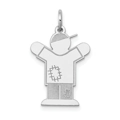 14K White Gold Kid Charm