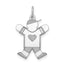 14K White Gold Kid Charm