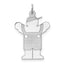 Sterling Silver Rhodium-plated Love Kid Charm