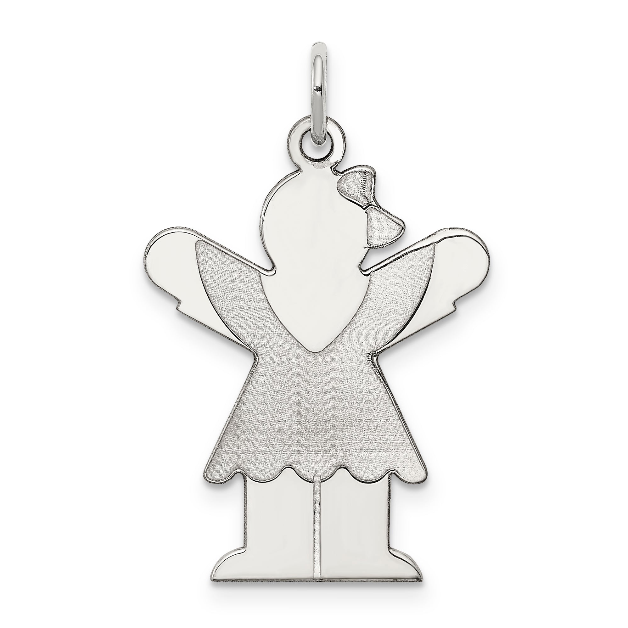 Sterling Silver Rhodium-plated Love Kid Charm
