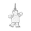 Sterling Silver Rhodium-plated Kid Charm