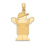 14k Solid Engravable Boy in Overalls with Hat on Left Charm