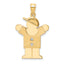 Right AA Diamond Love Pendant in 14K Yellow Gold, 30mm (0.03 ct. tw.) - Sophia Jewelers