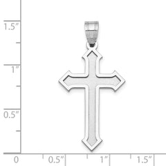 14K White Gold Passion Cross Pendant