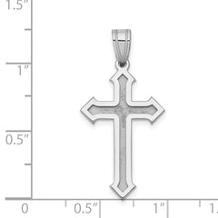 14K White Gold Passion Cross Pendant