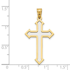 14K Two-tone Passion Cross Pendant