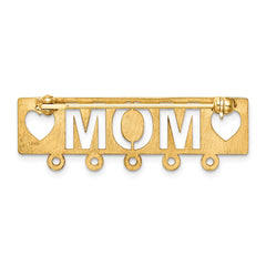 14K Polished Mom Pin
