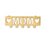 14K Gold Polished Mom Pin with Elegant Yellow Finish
