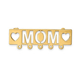14K Gold Polished Mom Pin with Elegant Yellow Finish