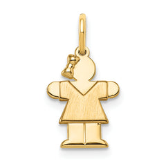14k Mini Girl Hugs Charm