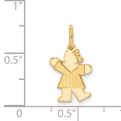 14K Mini Girl Kiss Charm