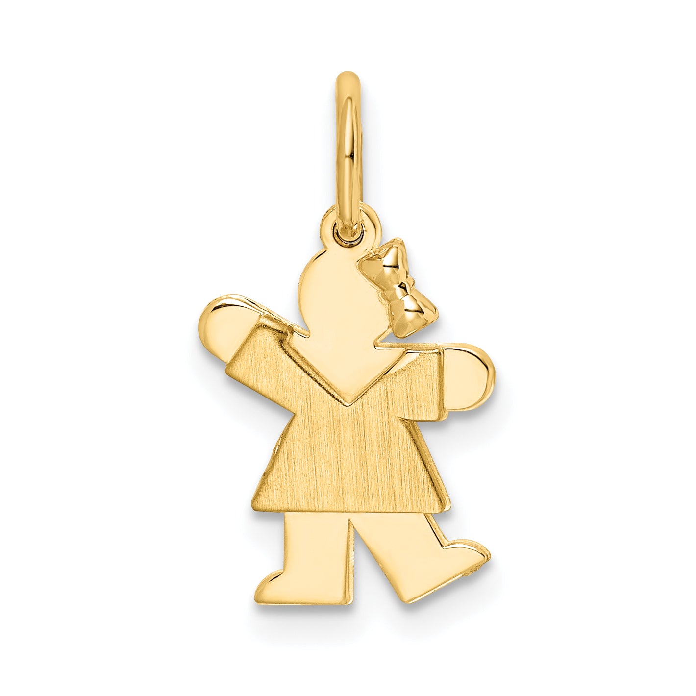14k Mini Girl Kiss Charm