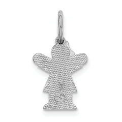 14K White Mini Girl Love Charm