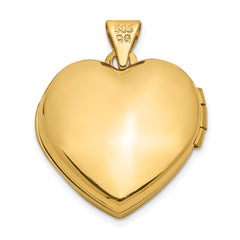 14K Domed Heart Locket