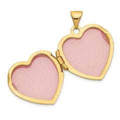 14K Domed Heart Locket