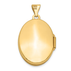 14K Domed Scroll Design Oval Locket