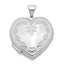 Scallop Heart Locket in 14K White Gold, 27mm Textured - Sophia Jewelers