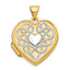 Celtic Knot Heart Locket in 14K Two-Tone Gold, 24mm Reversible - Sophia Jewelers