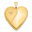 14K 20mm Diamond Polished and Satin Heart Locket